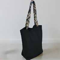 Durable Black Canvas Tote Bag